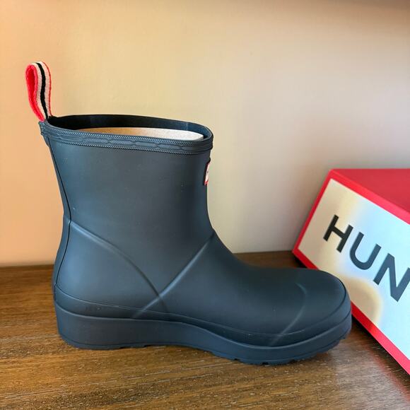 Hunter Woman’s Original Black Play Short Rain Boots- Size 9M - Picture 5 of 8